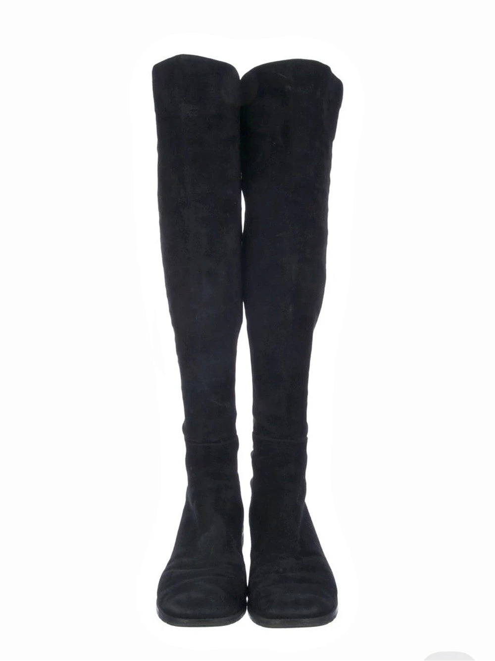 Stuart Weitzman Black Suede Over-the-Knee Riding Boots | Size 8.5